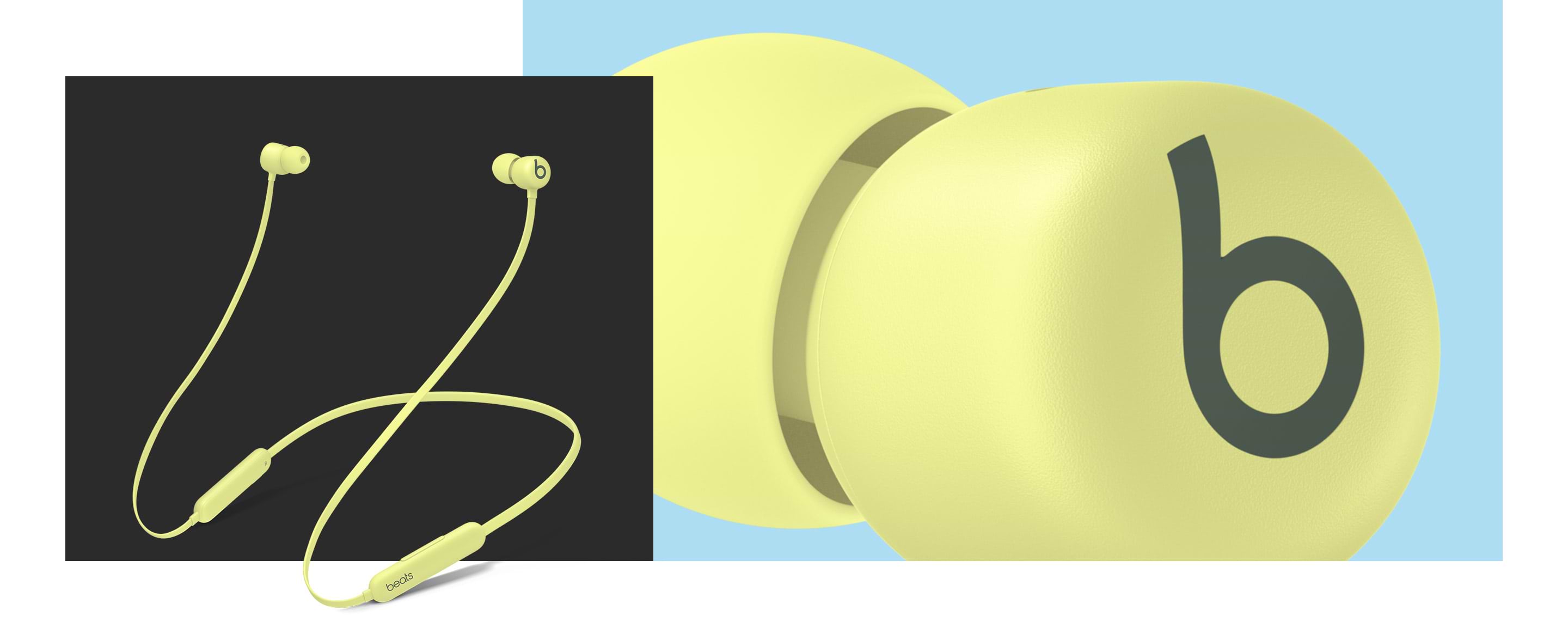 אוזניות אלחוטיות Beats Flex All-Day - צבע צהוב שנה אחריות ע"י היבואן הרשמי
