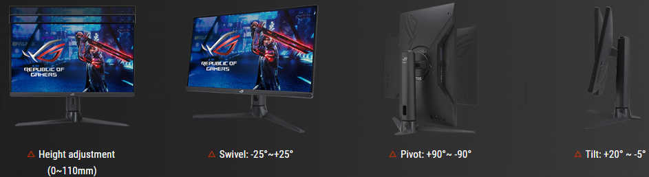 מסך מחשב גיימינג 27'' Asus ROG Strix XG27AQMR G-Sync Fast IPS WQHD 1ms 300Hz - צבע שחור שלוש שנות אחריות ע"י היבואן הרשמי