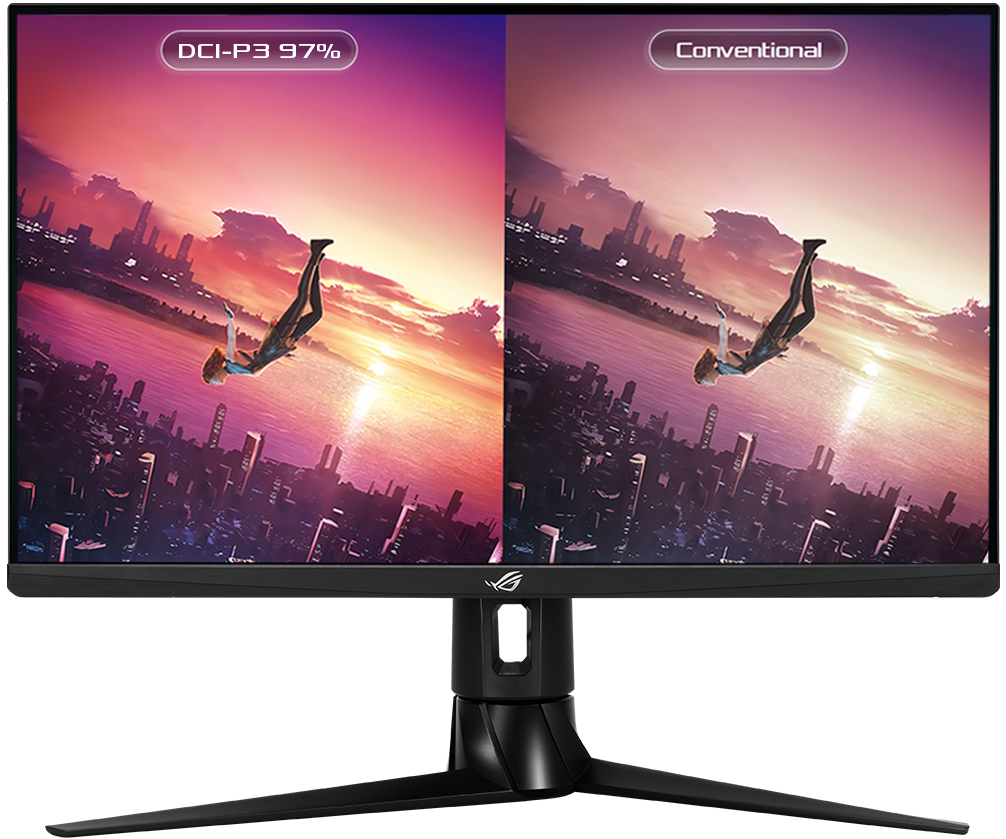 מסך מחשב גיימינג 27'' Asus ROG Strix XG27AQMR G-Sync Fast IPS WQHD 1ms 300Hz - צבע שחור שלוש שנות אחריות ע"י היבואן הרשמי
