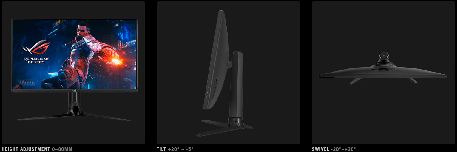 מסך מחשב גיימינג 32'' Asus ROG Strix XG32UQ G-Sync Fast IPS 4K UHD 1ms 160Hz - צבע שחור שלוש שנות אחריות ע"י היבואן הרשמי