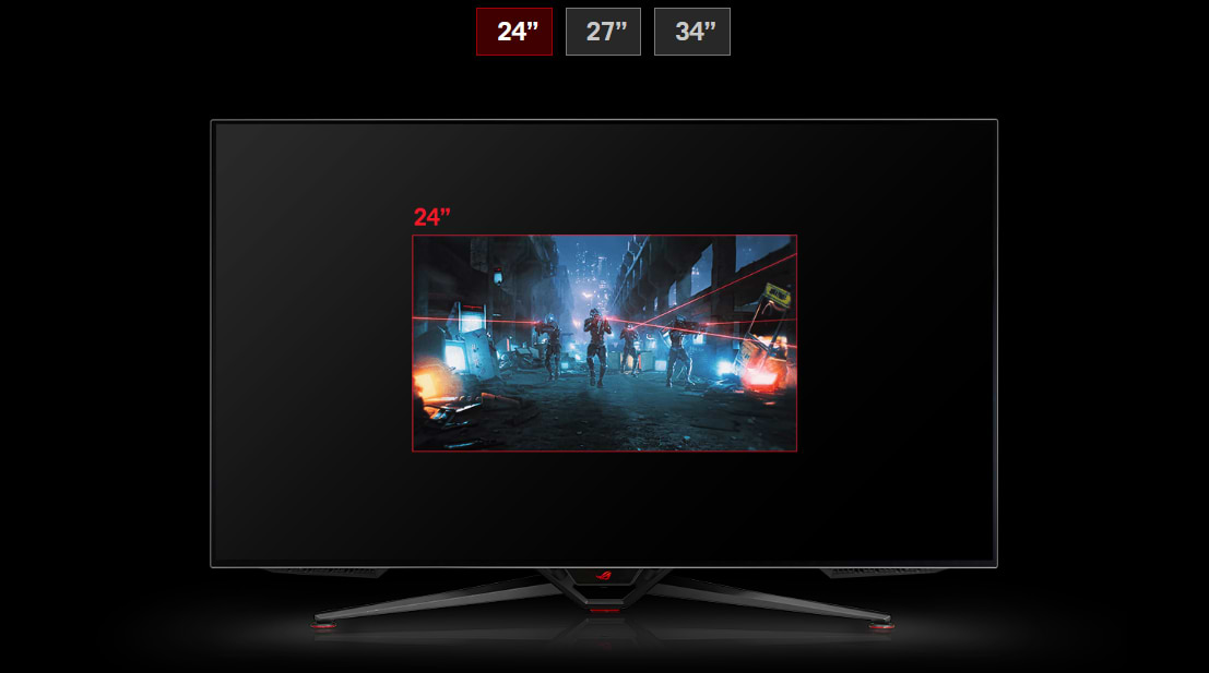 מסך מחשב גיימינג 47.5'' Asus ROG Swift PG48UQ G-Sync OLED 4K UHD 0.1ms 138Hz - צבע שחור שלוש שנות אחריות ע"י היבואן הרשמי