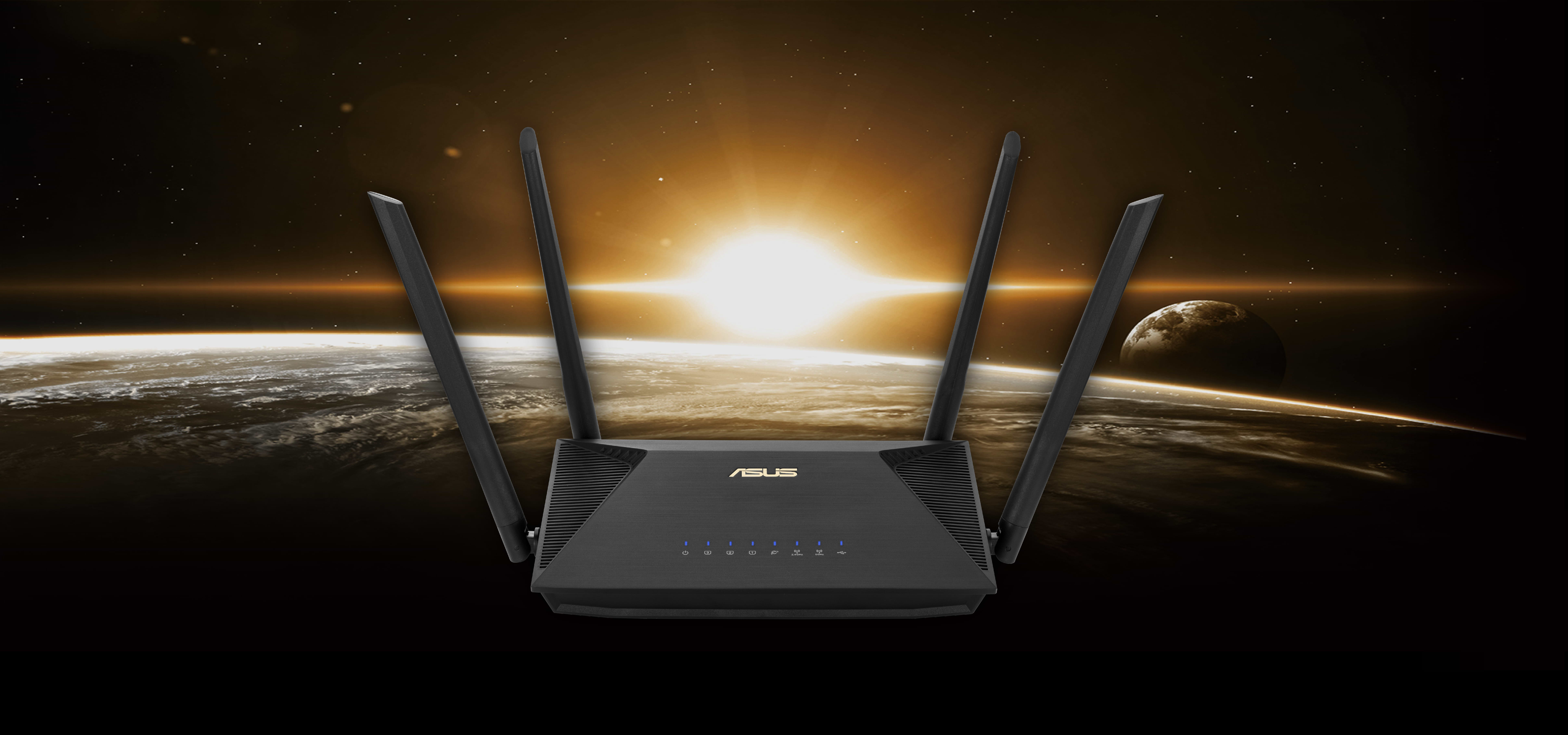 ראוטר אלחוטי Asus RT-AX53U WiFi 6 - צבע שחור שלוש שנות אחריות ע"י היבואן הרשמי