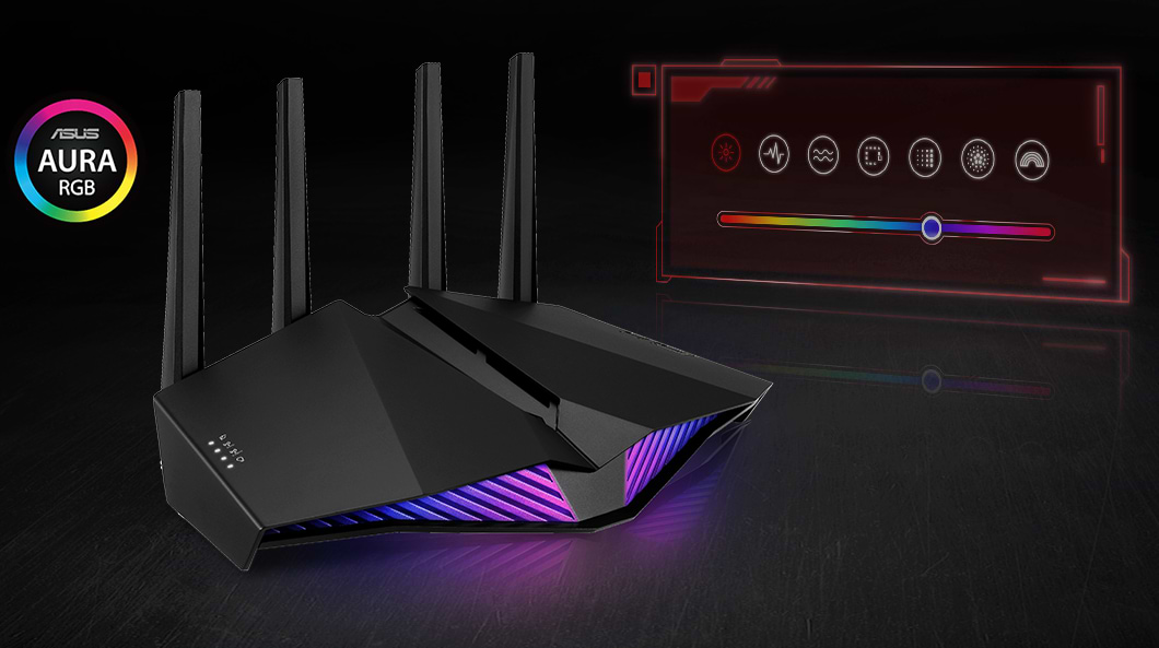 ראוטר גיימינג Asus RT-AX82U WiFi 6 - צבע שחור שלוש שנות אחריות ע"י היבואן הרשמי
