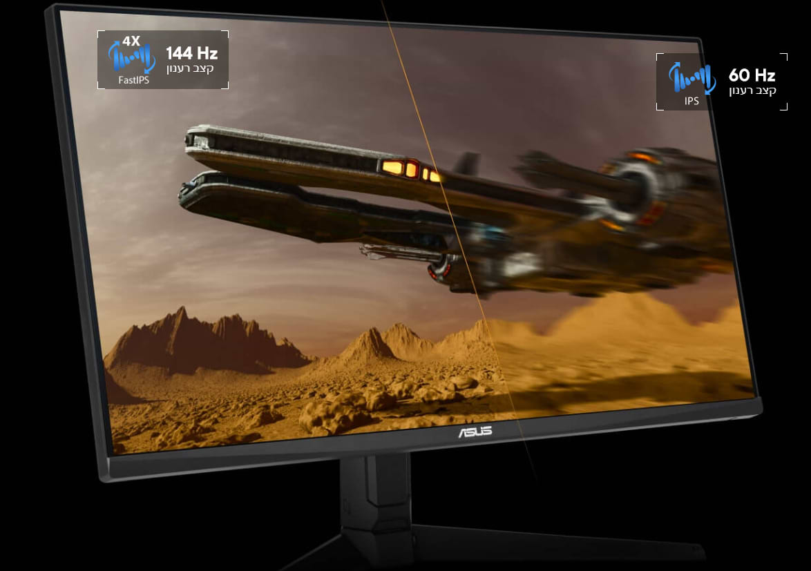 מסך מחשב גיימינג 28'' Asus TUF Gaming VG28UQL1A G-Sync Fast IPS 4K UHD 1ms 144Hz - צבע שחור שלוש שנות אחריות ע"י היבואן הרשמי