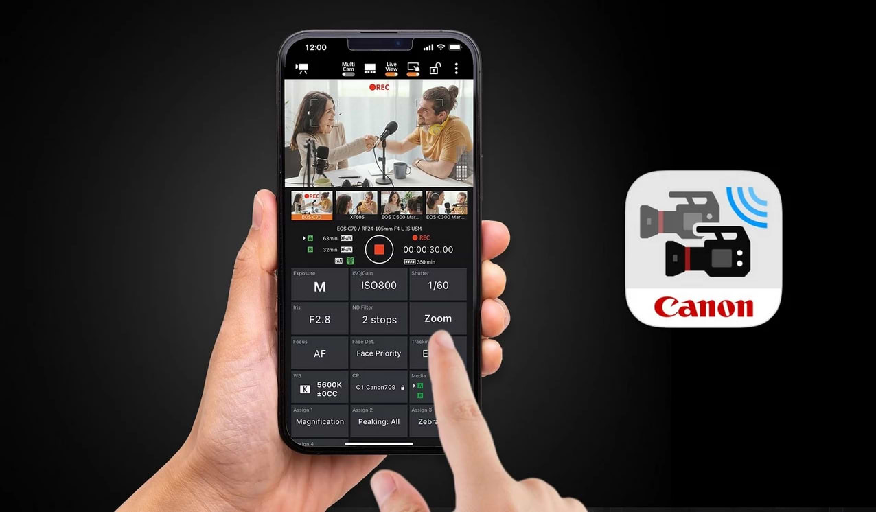 מצלמת וידאו מקצועית Canon XF605 UHD 4K - צבע שחור שלוש שנות אחריות ע"י היבואן הרשמי