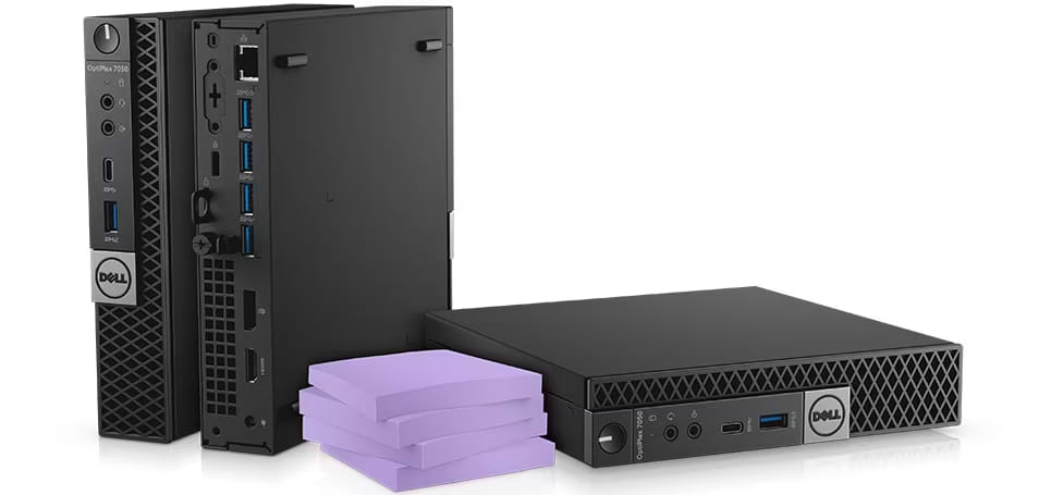 מחשב נייח מחודש Dell OptiPlex 7050 Mini Core i5-7500T 256GB SSD 8GB RAM Windows 11 Pro - צבע שחור שנה אחריות