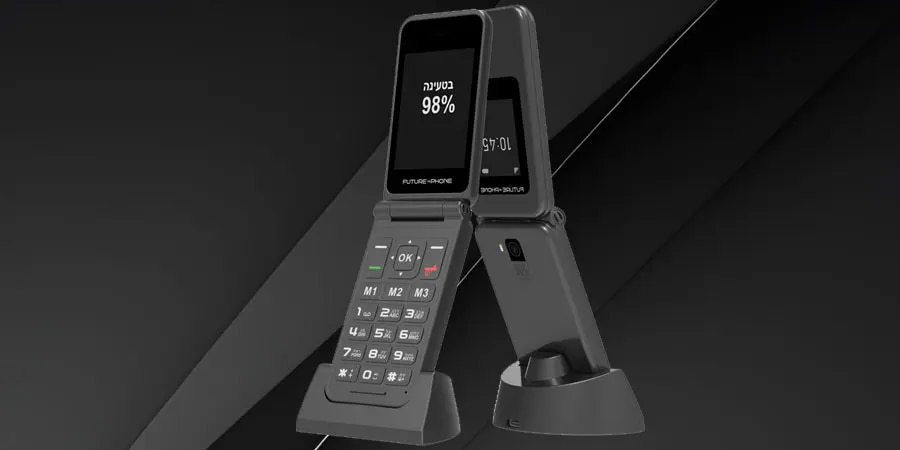 טלפון סלולרי מתקפל למבוגרים Future 4G Phone - צבע שחור שנה אחריות ע"י היבואן הרשמי