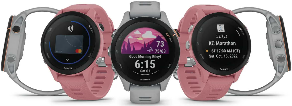 שעון ספורט חכם Garmin Forerunner 255S GPS 41mm - צבע ורוד שנתיים אחריות ע"י היבואן הרשמי