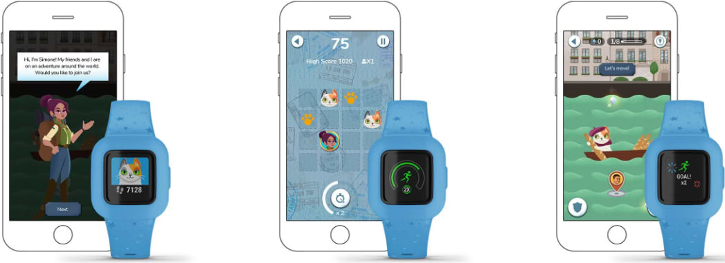 צמיד כושר כוכבים כחולים לילדים Garmin vivofit jr. 3 - צבע תכלת שנתיים אחריות ע"י היבואן הרשמי