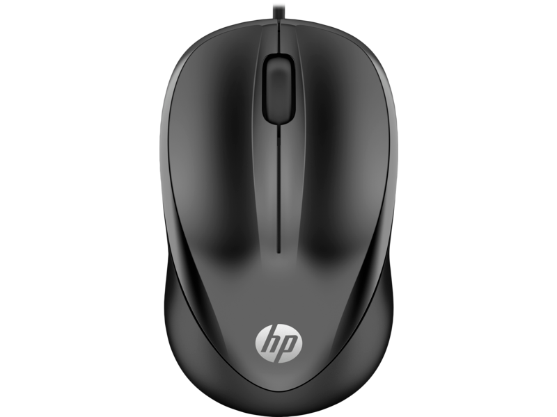 עכבר חוטי HP 1000 - צבע שחור שנה אחריות ע"י היבואן הרשמי 