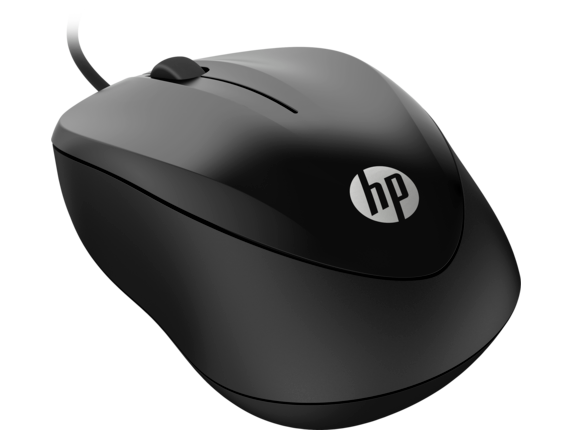 עכבר חוטי HP 1000 - צבע שחור שנה אחריות ע"י היבואן הרשמי 
