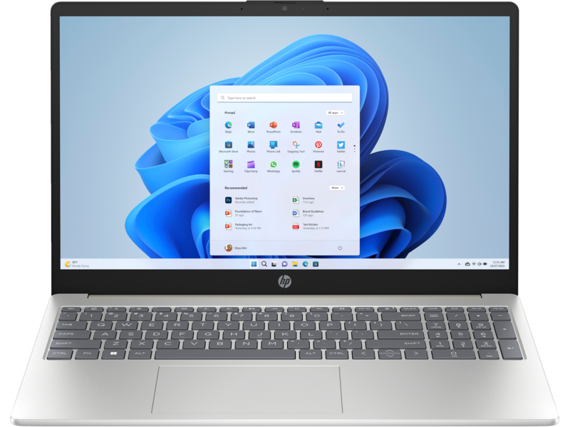 מחשב נייד HP Laptop 15-fd0006nj / 847F3EA - Core i5-1335U 512GB SSD 8GB RAM Windows 11 - צבע כסוף וזהב שלוש שנות אחריות ע"י היבואן הרשמי