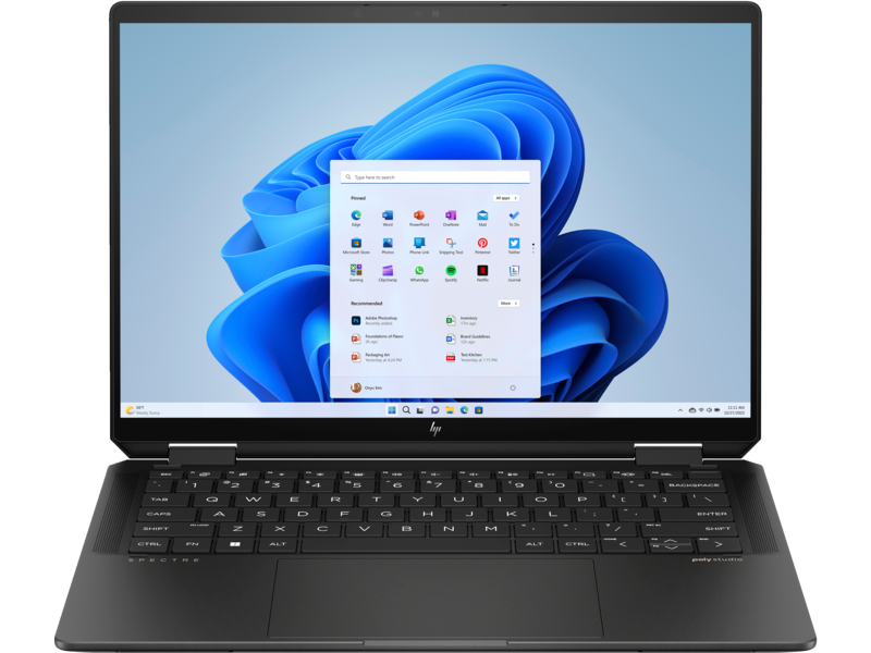 מחשב נייד עם מסך מגע HP Spectre x360 14-eu0005nj / B41F0EA - Core Ultra 5 125H 1TB SSD 16GB RAM Windows 11 Pro - צבע שחור שלוש שנות אחריות ע"י היבואן הרשמי