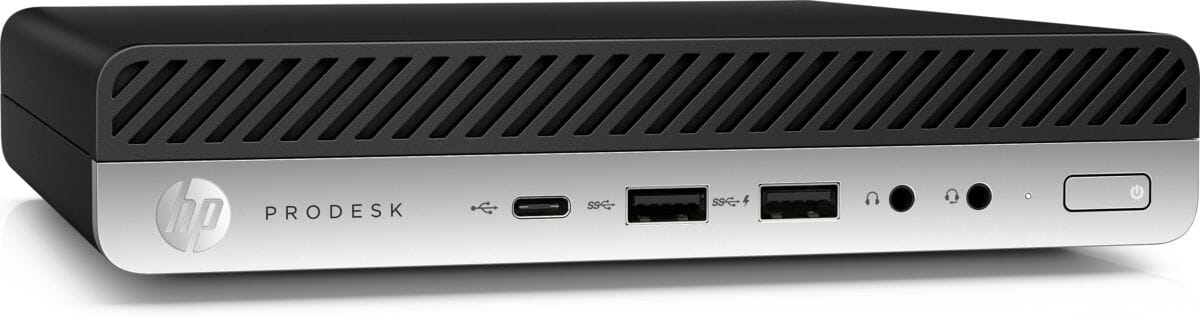 מחשב נייח מחודש HP ProDesk 600 G3 Mini Core i7-7700T 256GB SSD 8GB RAM Windows 11 Pro - צבע שחור וכסוף שנה אחריות