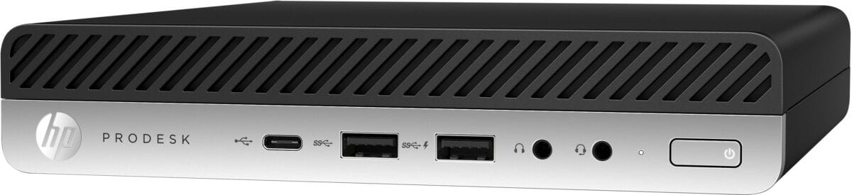 מחשב נייח מחודש HP ProDesk 600 G3 Mini Core i7-7700T 256GB SSD 8GB RAM Windows 11 Pro - צבע שחור וכסוף שנה אחריות