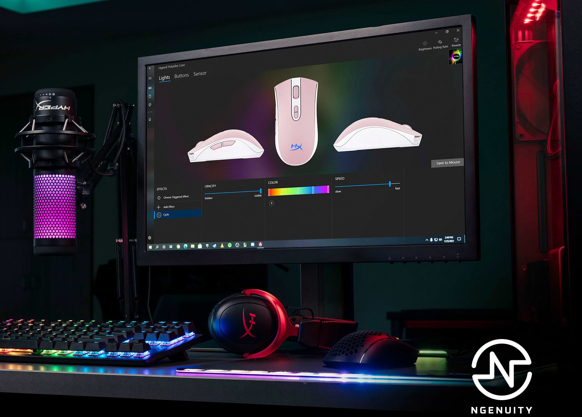 עכבר גיימינג חוטי HyperX Pulsefire Core RGB - צבע שחור שנתיים אחריות ע"י היבואן הרשמי