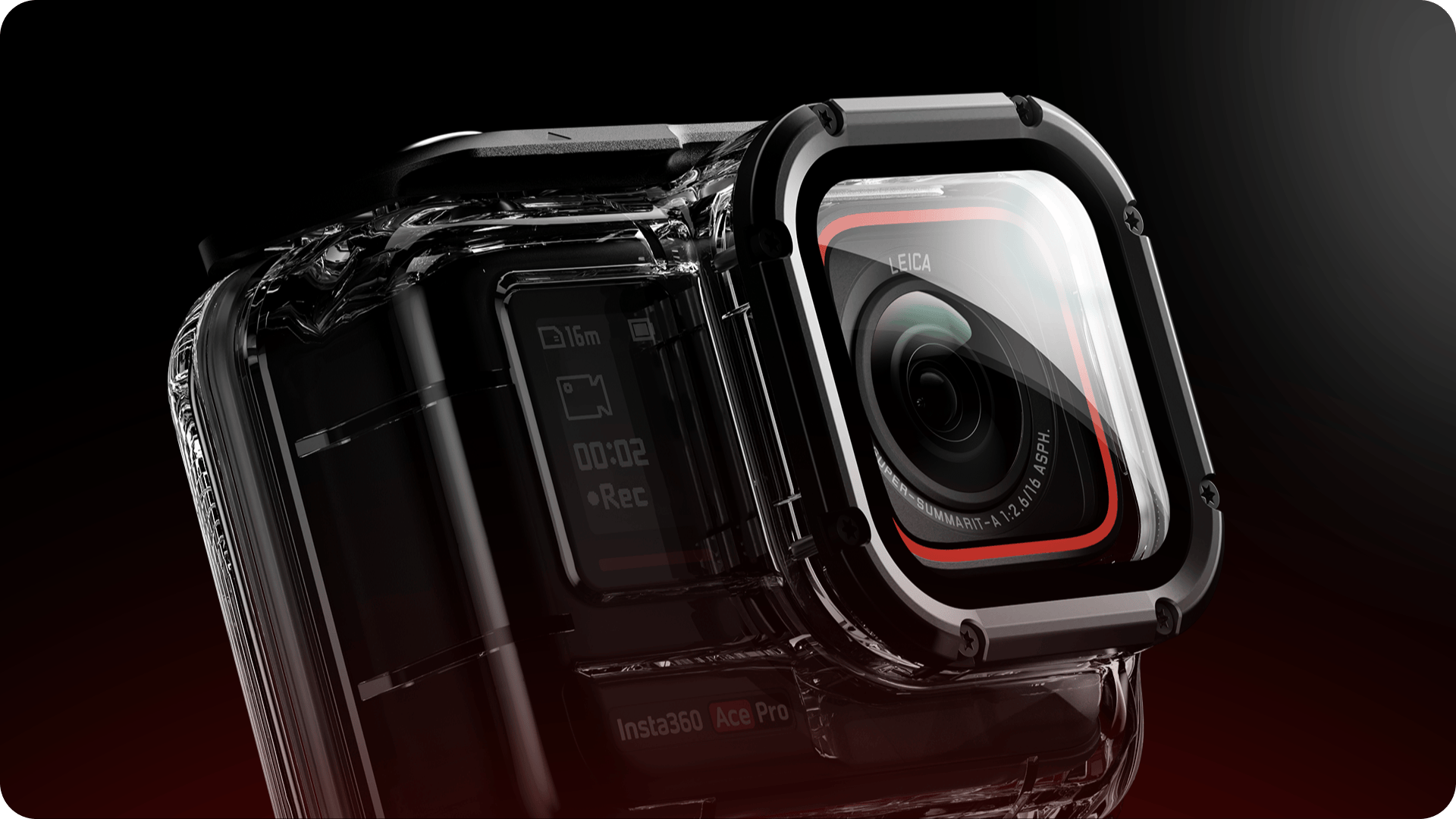 מארז צלילה שקוף למצלמת אקסטרים Insta360 Ace Pro