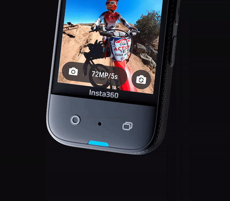 מצלמת אקסטרים 360° Insta360 X3 IPX8 - צבע שחור שנה אחריות ע"י היבואן הרשמי