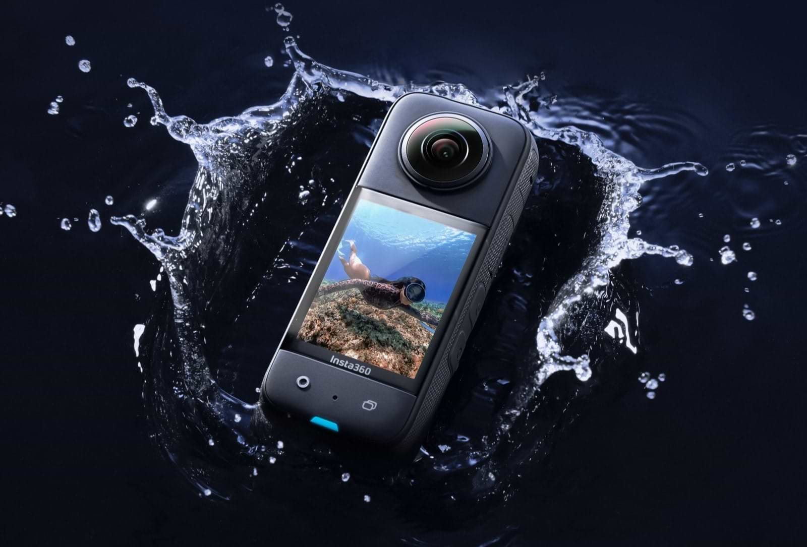 מצלמת אקסטרים 360° Insta360 X3 IPX8 - צבע שחור שנה אחריות ע"י היבואן הרשמי