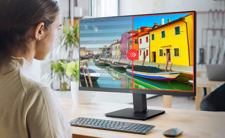 מסך מחשב 23.8'' LG 24MR400-B FreeSync IPS FHD 100Hz - צבע שחור שלוש שנות אחריות ע"י היבואן הרשמי