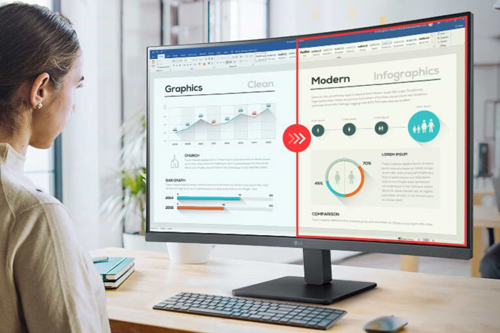 מסך מחשב קעור 31.5'' LG 32MR50C-B FreeSync VA FHD 100Hz - צבע שחור שלוש שנות אחריות ע"י היבואן הרשמי