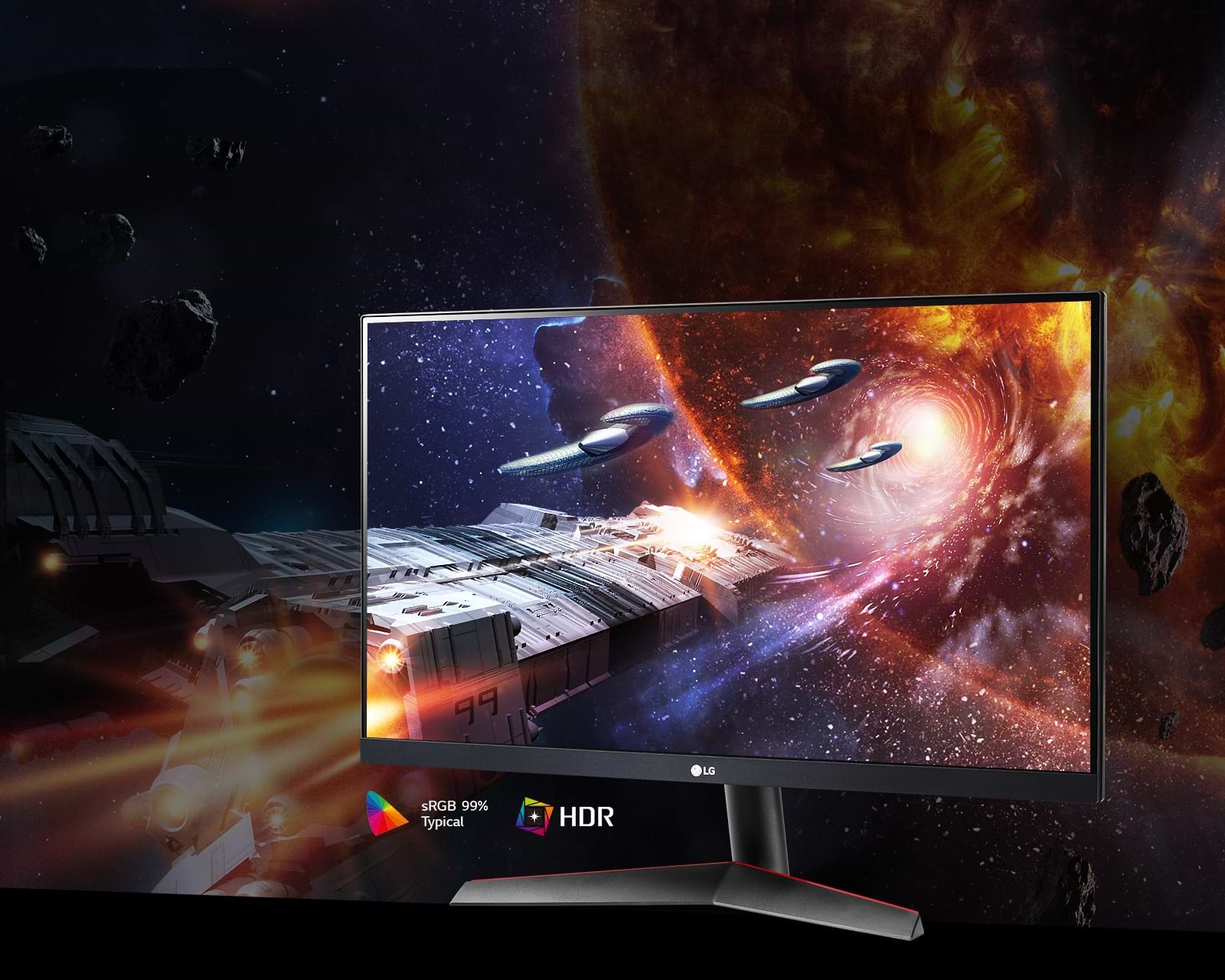 מסך מחשב גיימינג 23.8'' LG UltraGear 24GN60R-B FreeSync Premium IPS FHD HDR10 1ms 144Hz - צבע שחור שלוש שנות אחריות ע"י היבואן הרשמי