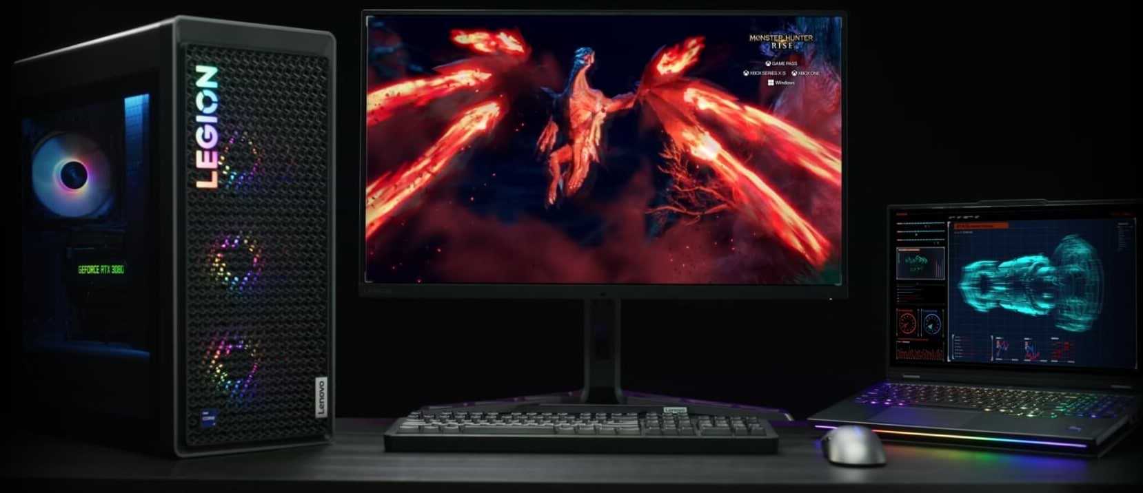 מסך מחשב גיימינג 31.5'' Lenovo Legion Y32p-30 IPS FreeSync Premium 4K UHD 0.2ms 144Hz - צבע שחור שלוש שנות אחריות ע"י היבואן הרשמי