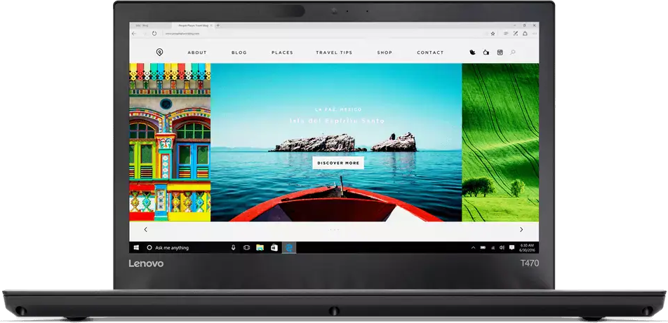 מחשב נייד מחודש Lenovo ThinkPad T470 - Core i5-6300U 256GB SSD 8GB RAM Windows 11 Pro - צבע שחור שנה אחריות