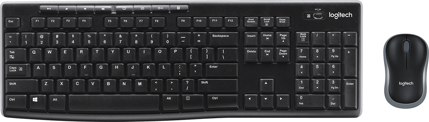 סט מקלדת ועכבר אלחוטיים Logitech MK270 - צבע שחור שנתיים אחריות ע"י היבואן הרשמי