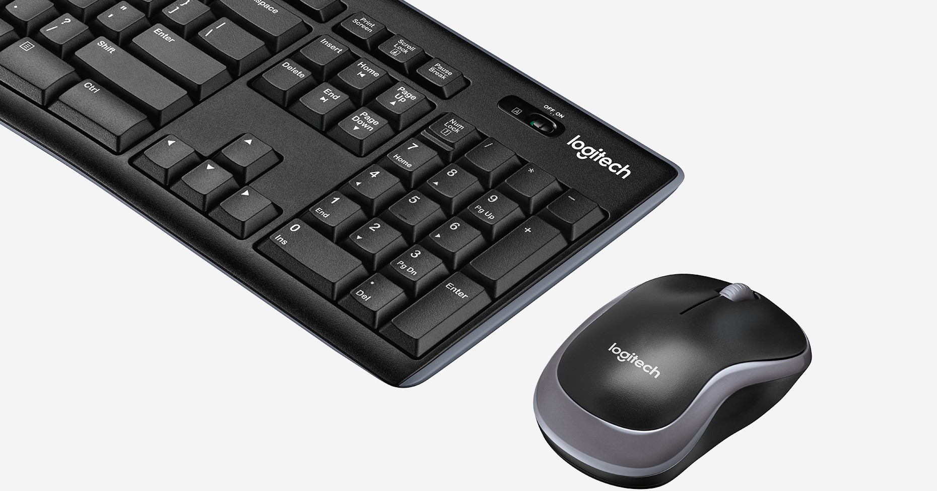 סט מקלדת ועכבר אלחוטיים Logitech MK270 - צבע שחור שנתיים אחריות ע"י היבואן הרשמי