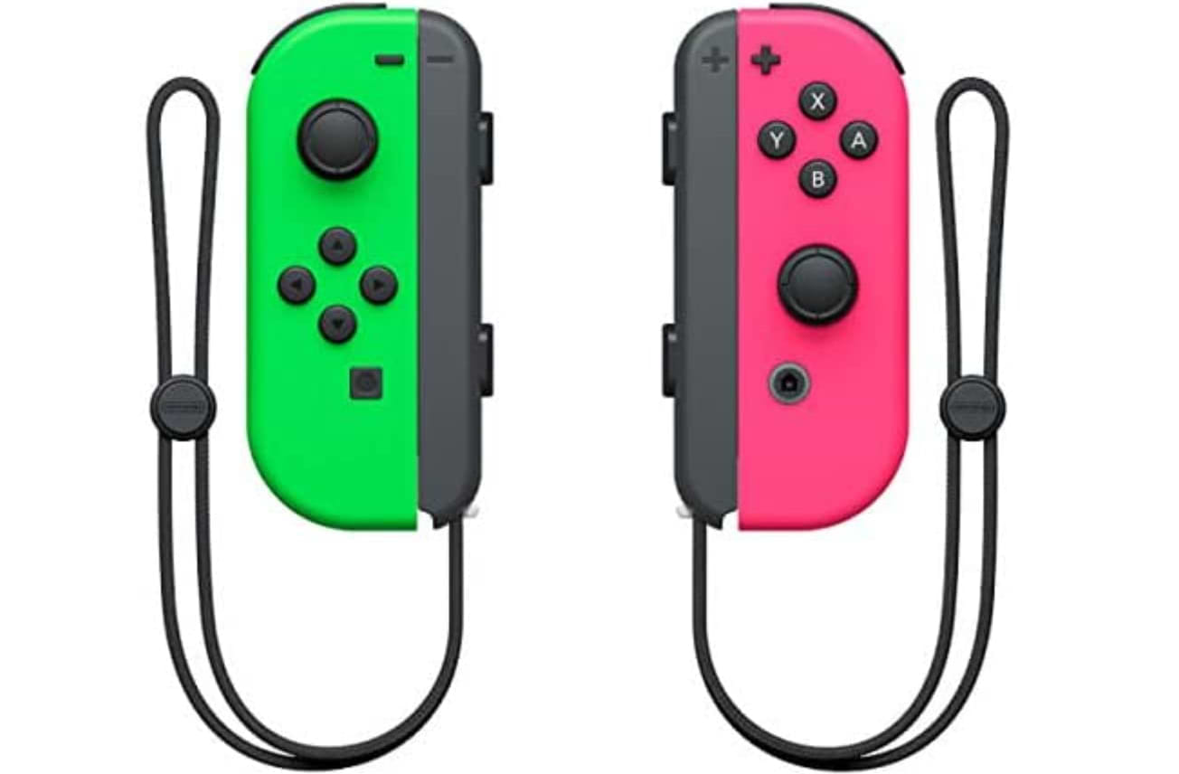 זוג בקרי שליטה Nintendo Switch Joy-Con Pair Neon Green/Pink - צבע ירוק/ורוד שנה אחריות ע"י היבואן הרשמי
