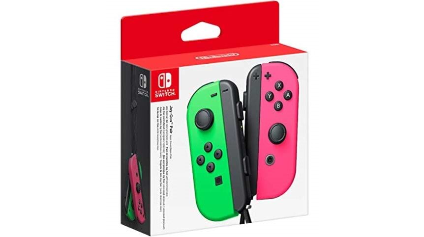 זוג בקרי שליטה Nintendo Switch Joy-Con Pair Neon Green/Pink - צבע ירוק/ורוד שנה אחריות ע"י היבואן הרשמי