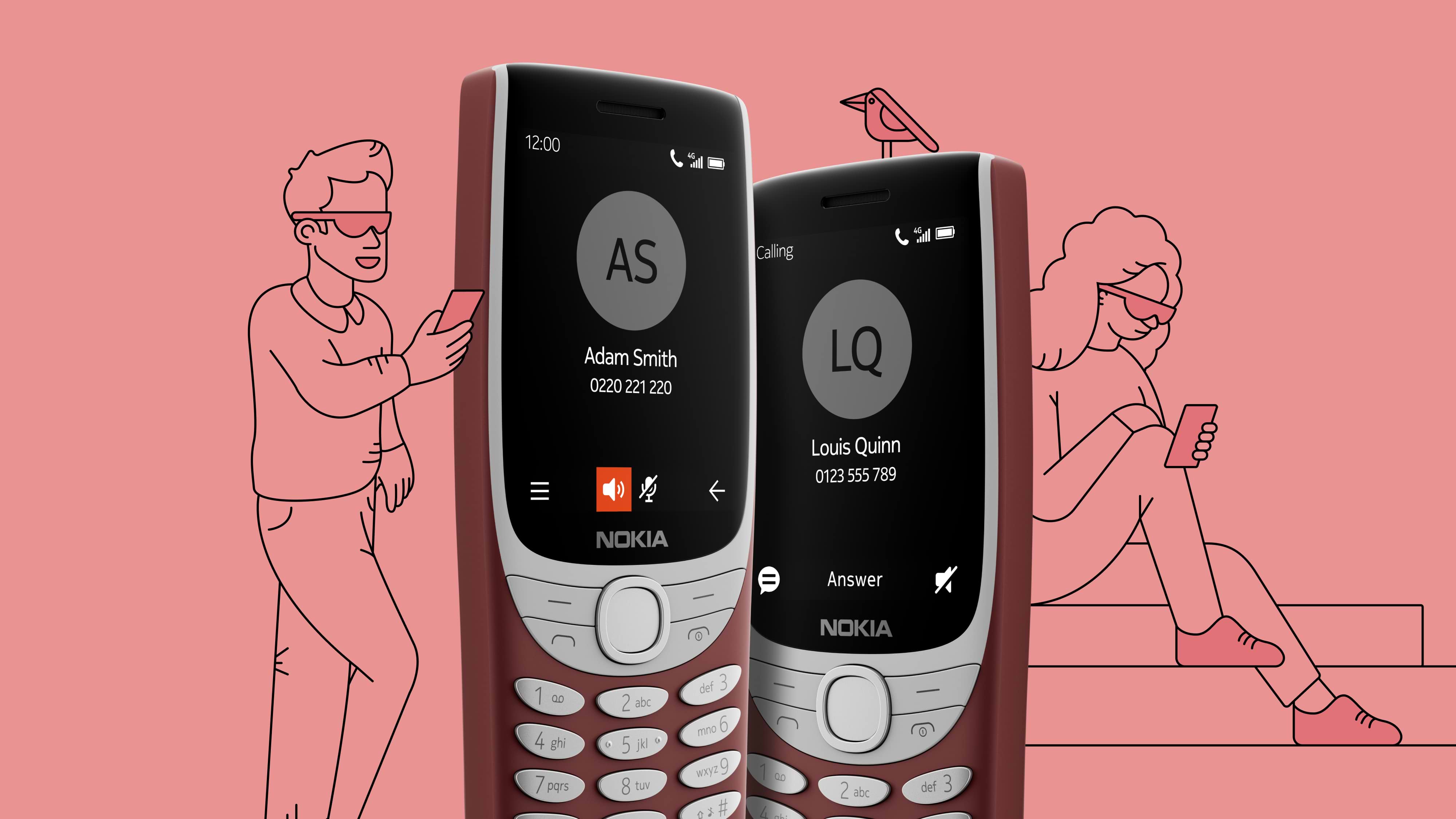 טלפון סלולרי Nokia 8210 4G TA-1507 - צבע כחול כהה שנה אחריות ע"י היבואן הרשמי