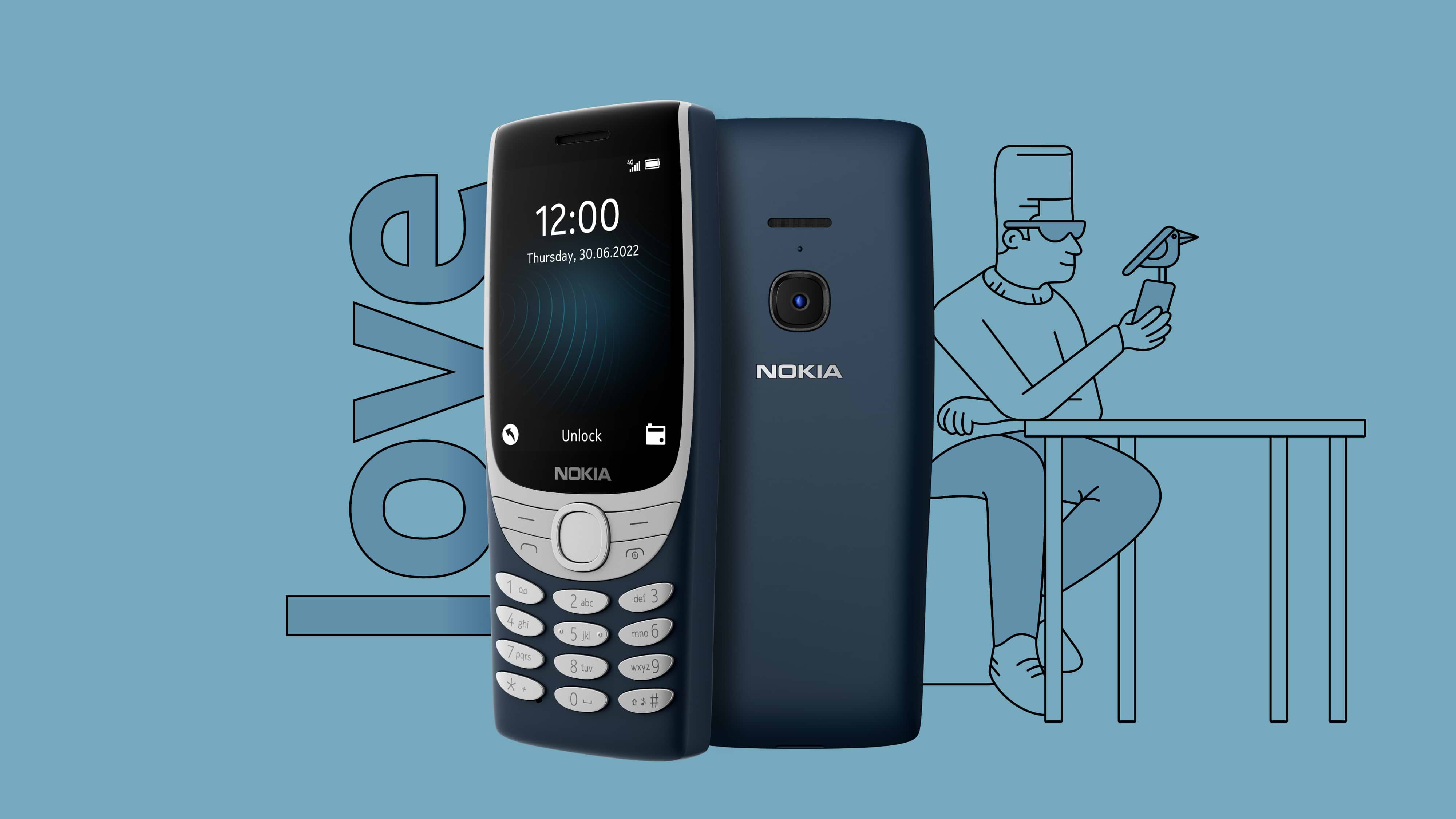 טלפון סלולרי Nokia 8210 4G TA-1507 - צבע כחול כהה שנה אחריות ע"י היבואן הרשמי