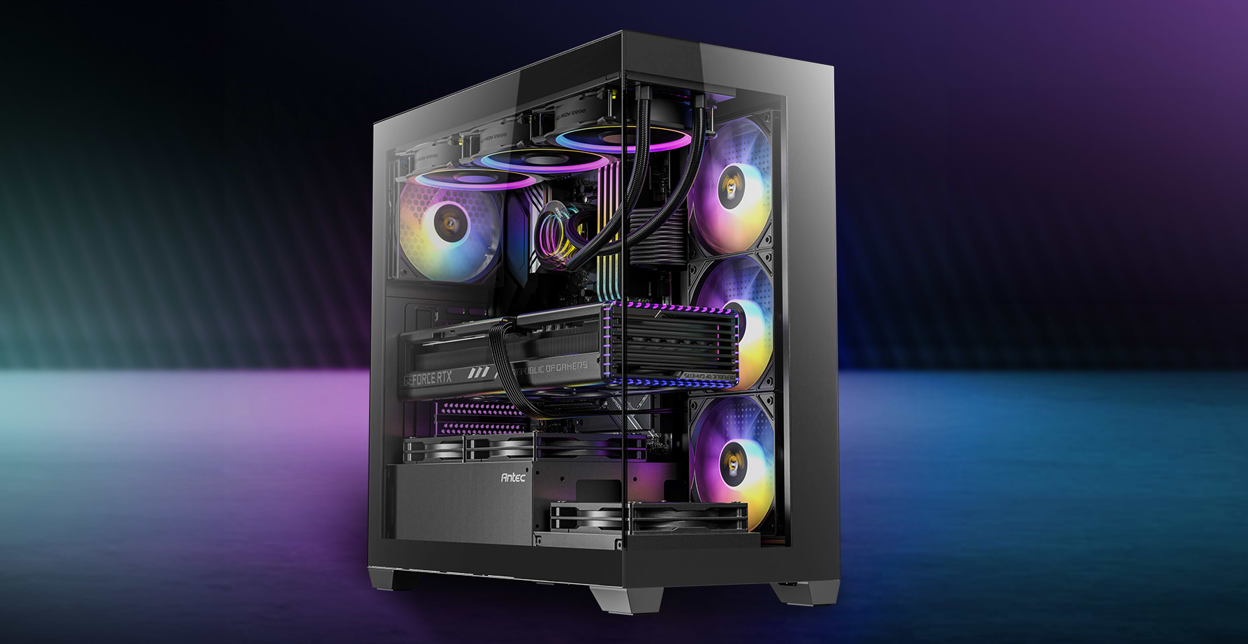 מחשב נייח גיימינג Desktop Intel Core i5-14400F RTX 4070 B760M-A 1TB SSD 16GB RAM - צבע שחור שלוש שנות אחריות ע"י היבואן הרשמי