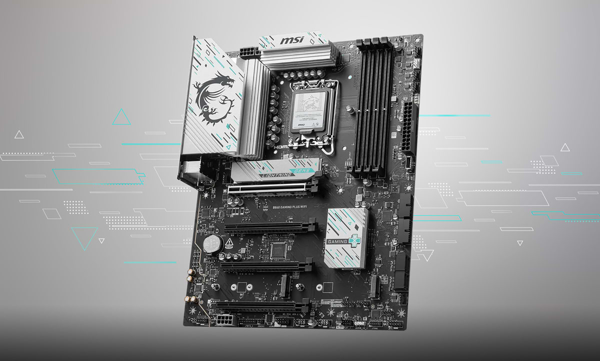 מחשב נייח גיימינג Desktop Intel Core Ultra 7 265F RTX 5070 Ti B860 Gaming Plus WiFi 2TB SSD 32GB RAM - צבע שחור שלוש שנות אחריות ע"י היבואן הרשמי