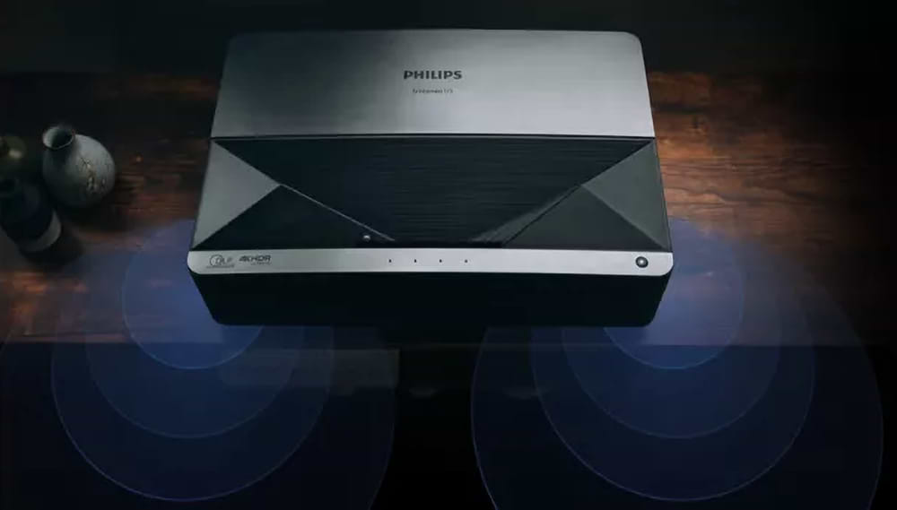 מקרן קירבה ביתי Philips Screeneo U5 4K UHD - צבע שחור שנה אחריות ע"י היבואן הרשמי