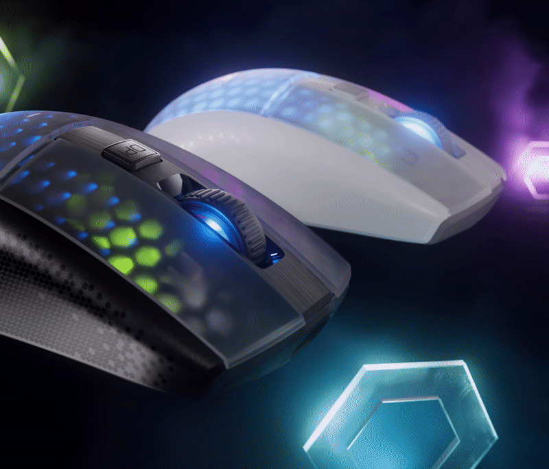 עכבר גיימינג אלחוטי Roccat Burst Pro Air - צבע לבן שנה אחריות ע"י היבואן הרשמי