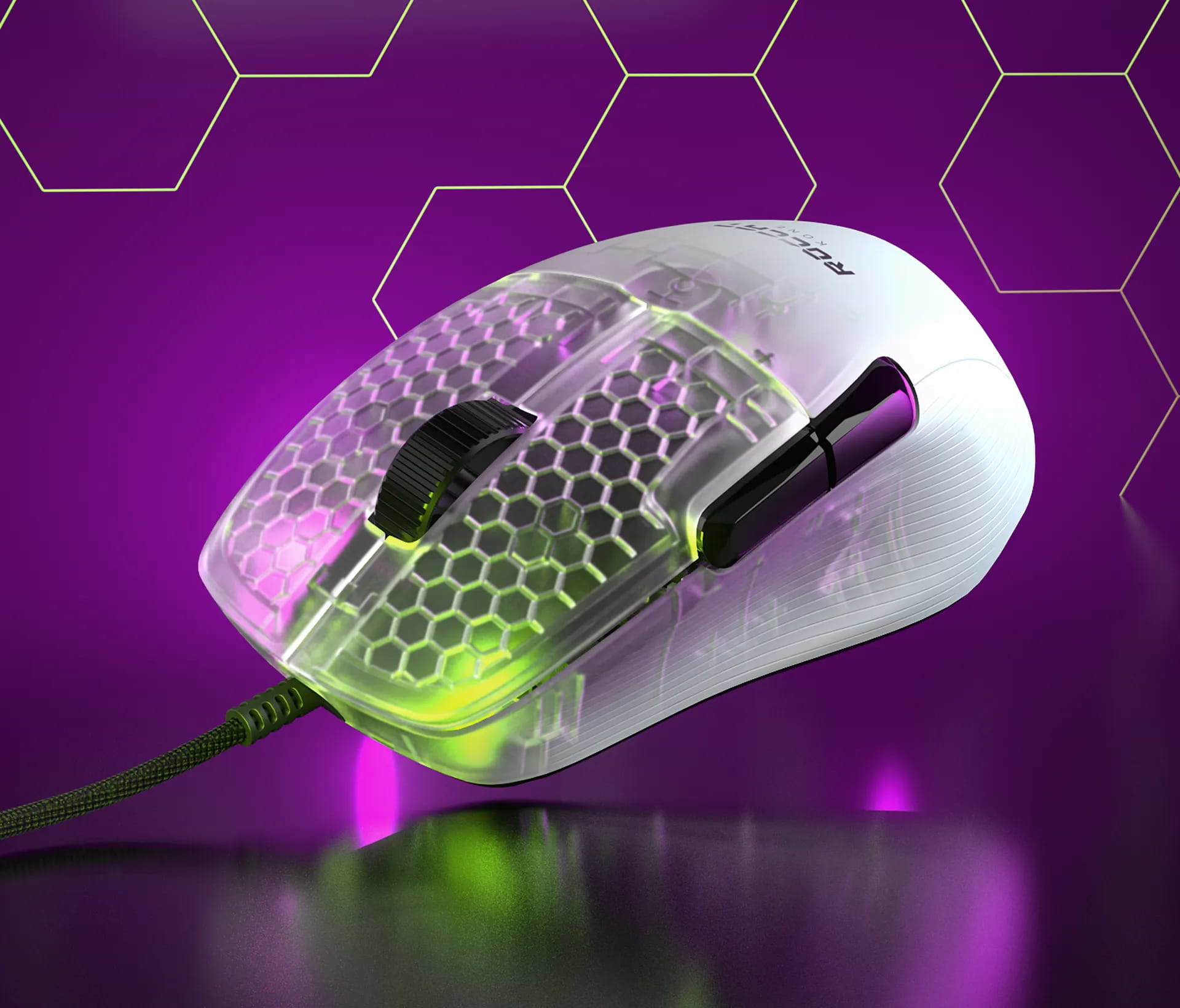 עכבר גיימינג חוטי Roccat Kone Pro - צבע לבן שנה אחריות ע"י היבואן הרשמי