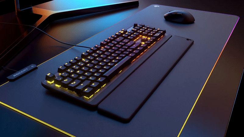 מקלדת גיימינג מכאנית Roccat Pyro RGB - צבע שחור שנה אחריות ע"י היבואן הרשמי