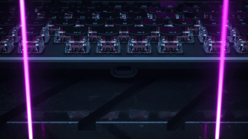 מקלדת גיימינג מכאנית קצרה Roccat Vulcan TKL Linear Red Switch RGB - צבע שחור שנה אחריות ע"י היבואן הרשמי