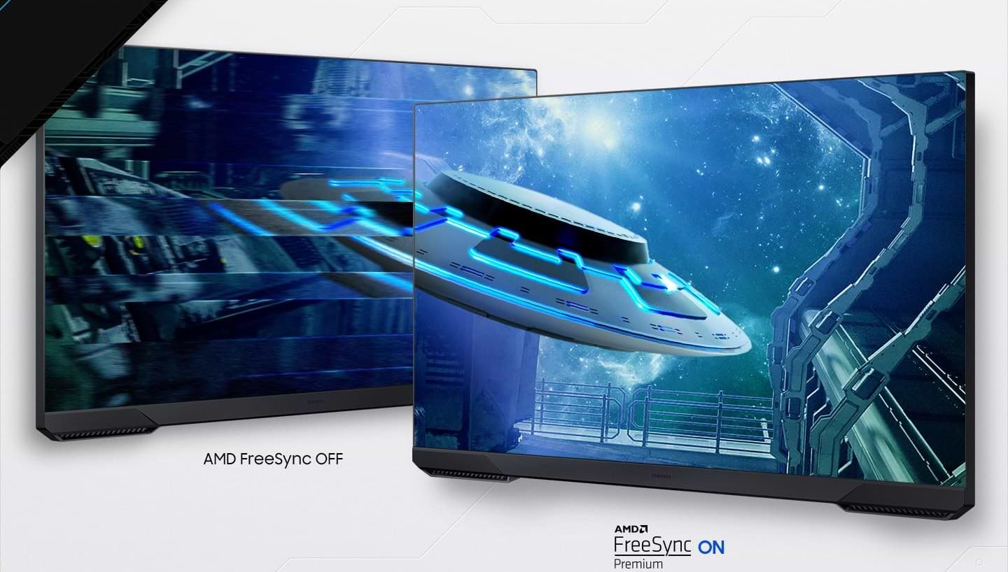 מסך מחשב גיימינג 24'' Samsung Odyssey G3 S24AG320NR FHD VA 165Hz FreeSync Premium 1ms - צבע שחור שלוש שנות אחריות ע"י היבואן הרשמי