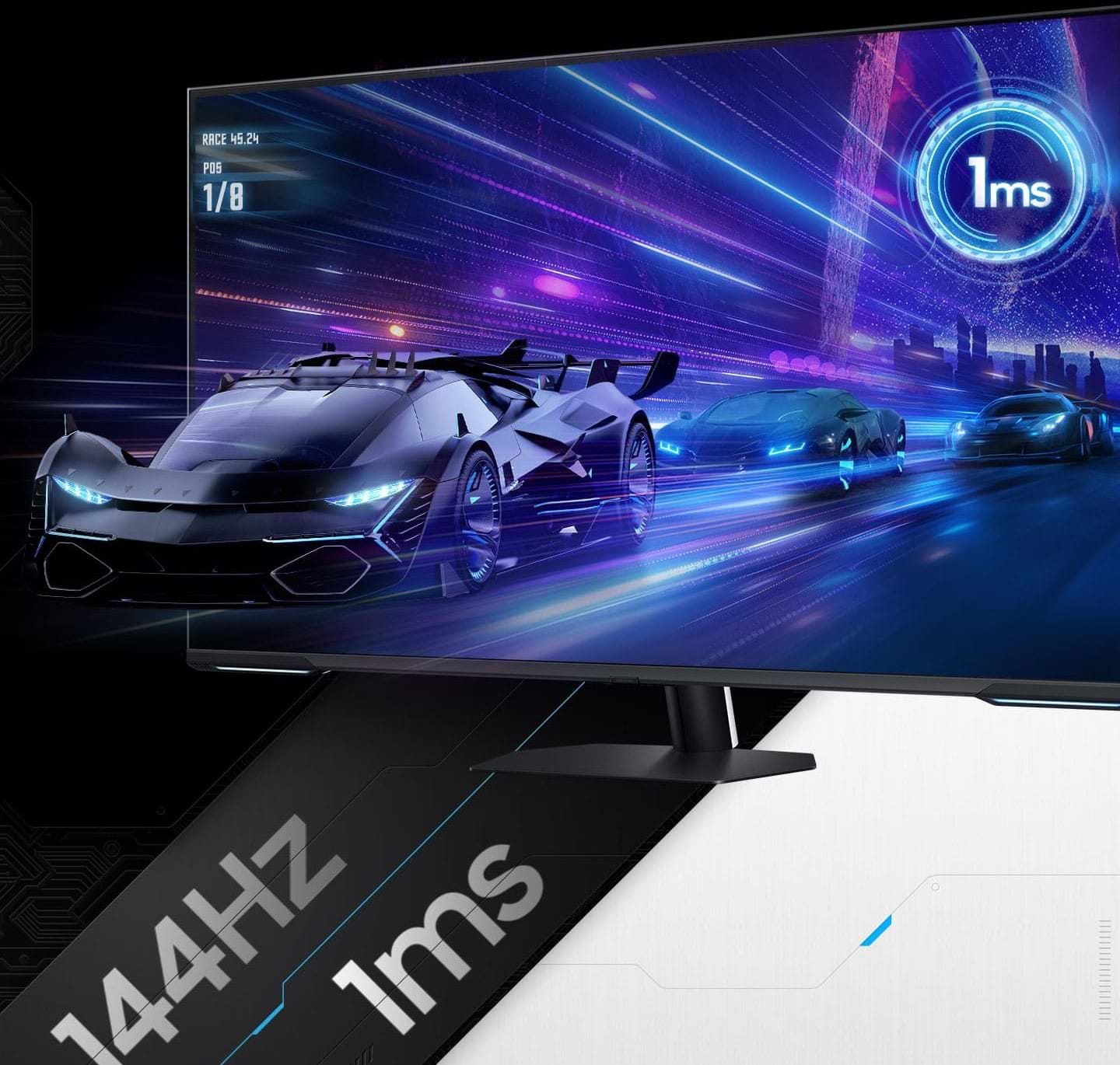 מסך מחשב גיימינג 43'' Samsung Odyssey Neo G7 S43CG700NP 4K UHD VA FreeSync Premium Pro 144Hz 1ms - צבע שחור ולבן שלוש שנות אחריות ע"י היבואן הרשמי