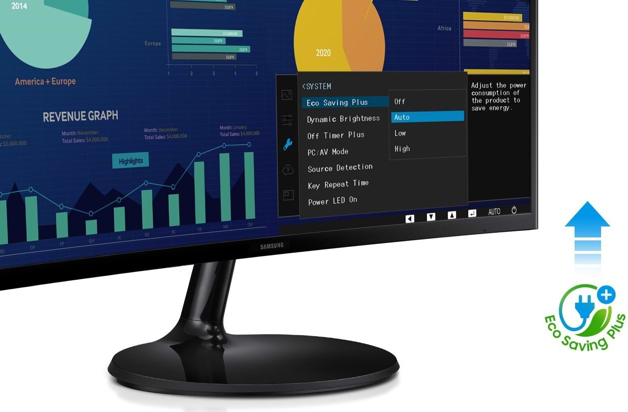 מסך מחשב קעור 27'' Samsung S27C360EAM VA FHD FreeSync 75Hz 4ms - צבע שחור שלוש שנות אחריות ע"י היבואן הרשמי