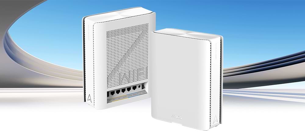  זוג ראוטרים אלחוטיים/מערכת ASUS ZenWiFi BQ16 WiFi 7 BE25000 Mesh - צבע לבן שלוש שנות אחריות ע"י היבואן הרשמי