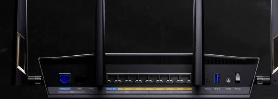 מודם ראוטר Asus RT-BE88U WiFi 7 - צבע שחור, שלוש שנות אחריות ע"י היבואן הרשמי.