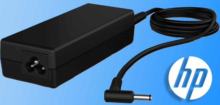 מטען למחשב נייד HP 90W AC 4.5mm W5D55AA - צבע שחור שנה אחריות ע"י היבואן רשמי
