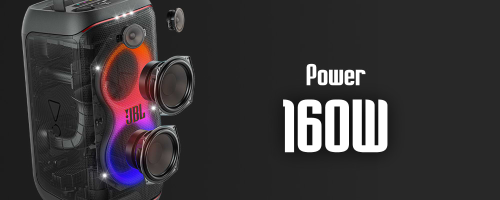 בידורית ניידת JBL PartyBox club 120 IPX4 160W -צבע שחור שנה אחריות ע