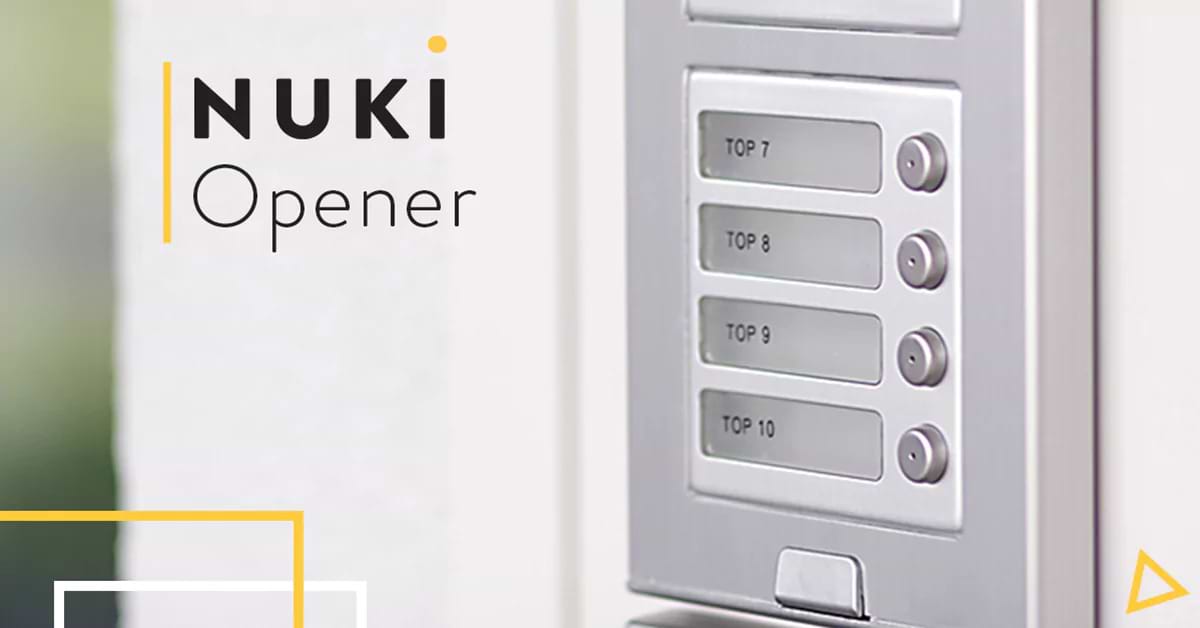 מנעול חכם לבניין מגורים Nuki Opener - צבע לבן שנה אחריות ע"י היבואן הרשמי