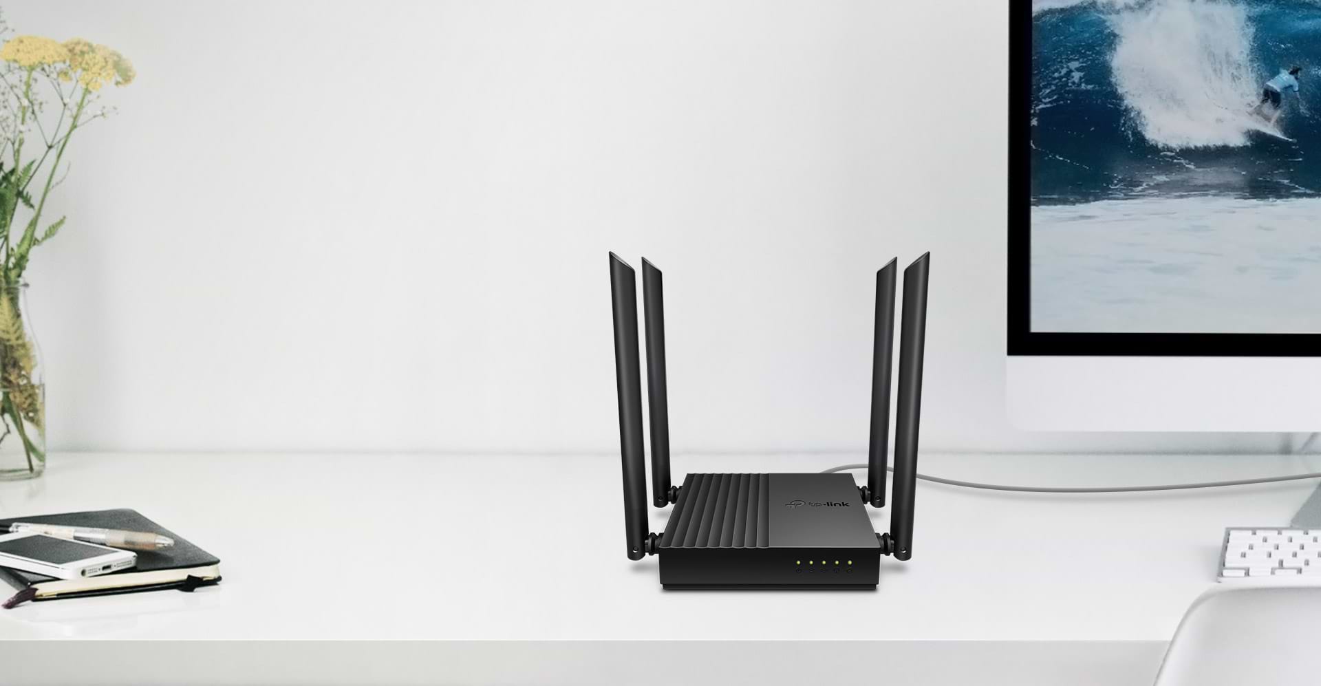 ראוטר אלחוטי TP-Link Archer C64 Dual-Band AC1200 Wifi5 - צבע שחור 3 שנות אחריות ע"י היבואן הרשמי